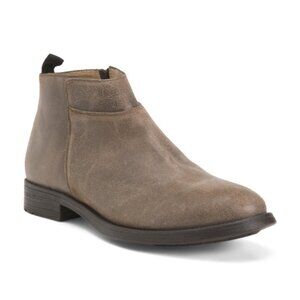 Soldini Leather Ankle Boots Made In Italy